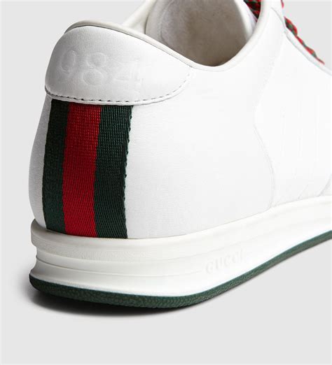 gucci tennis shoes men's white|classic white gucci sneakers.